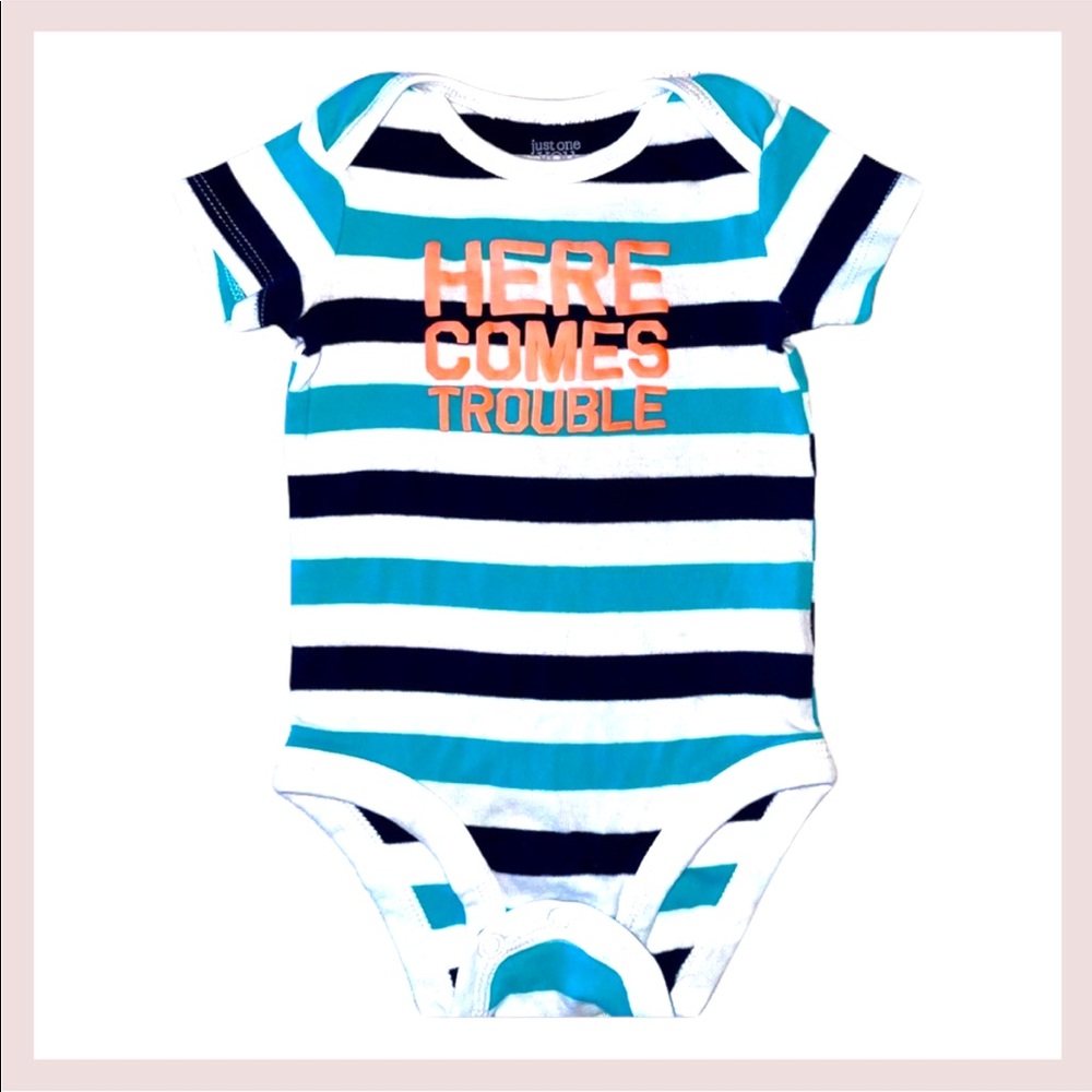 CARTER’S HERE COMES TROUBLE ONESIE